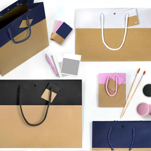 DittaDisplay Retail Solutions - emballage sac bicolore design pour boutiques et magasins