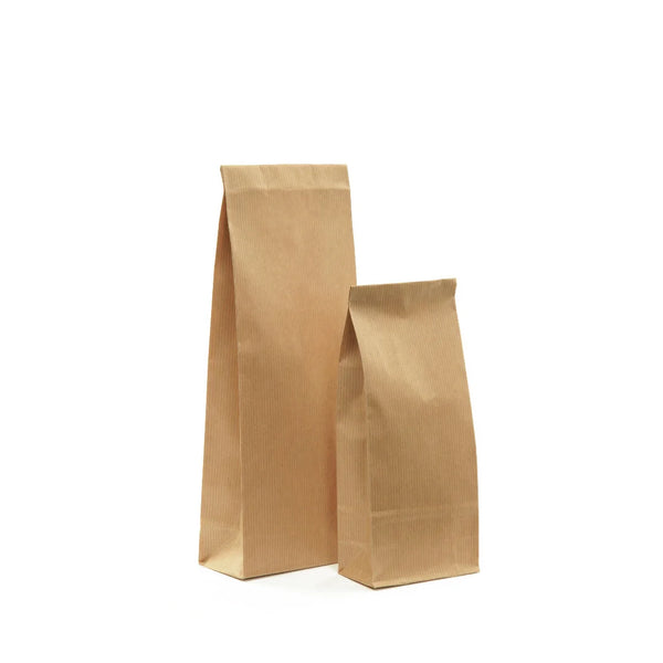 Sachet SOS kraft brun naturel sans fenêtre pour épicerie fine, confiserie et artisanat