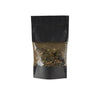 Sachet zip noir mat pour épicerie fine — présentation soignée en rayon ou comptoir