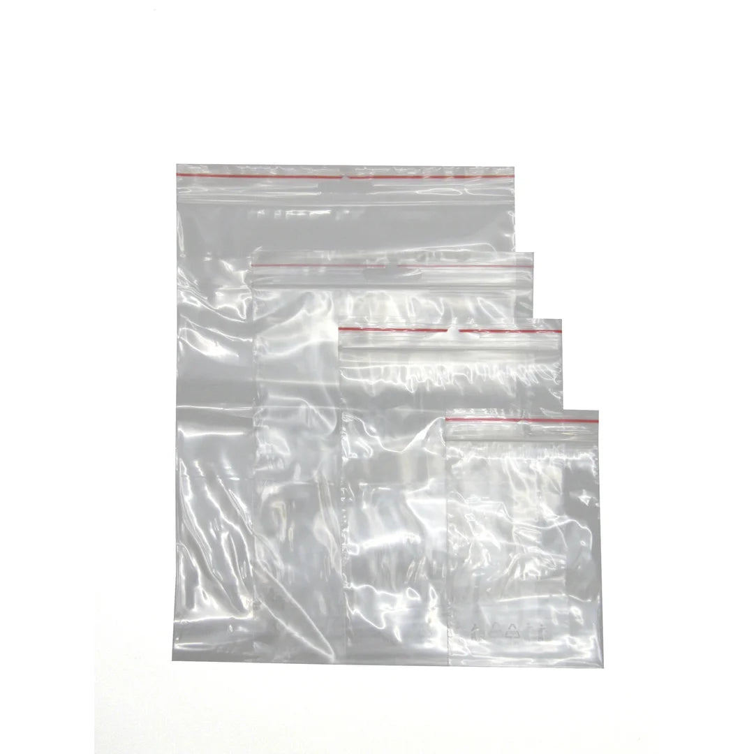 Sachets plastique transparents Minigrip pour magasin – conditionnement 100 ou 1000 pièces, formats 5×7 cm à 23×32 cm