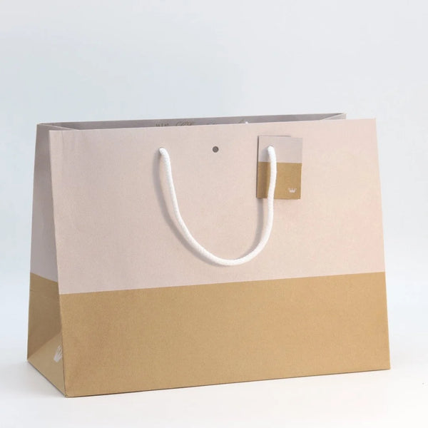 Sacs kraft luxe blanc naturel 175 g/m² de la collection L'Exceptionnel Line – 5 formats