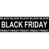 Signalétique Black Friday banderole 15 cm en vitrine de boutique, fond noir haute visibilité