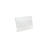 Support acrylique transparent incliné pour affichage paysage A4 A5, usage comptoir ou bureau