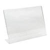 Support acrylique transparent incliné pour affichage paysage A4 A5, usage comptoir ou bureau