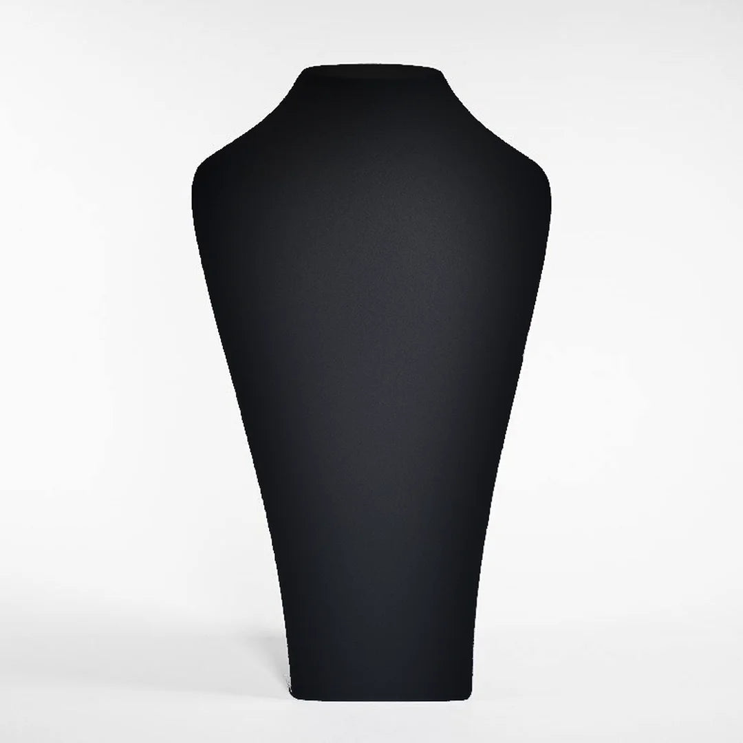 Support collier velours noir stable pour comptoir ou vitrine de bijouterie professionnelle