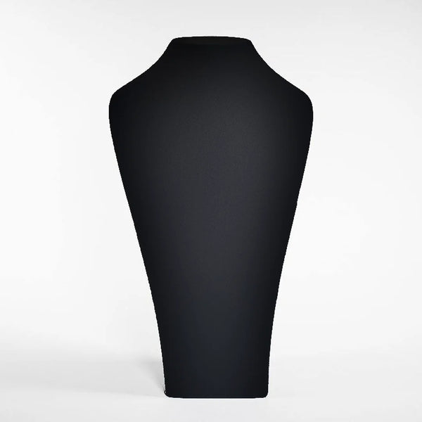 Support collier velours noir stable pour comptoir ou vitrine de bijouterie professionnelle