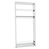 Système d'agencement autoportant Bigshop 107 cm chromé, configuration mixte rayons et penderie