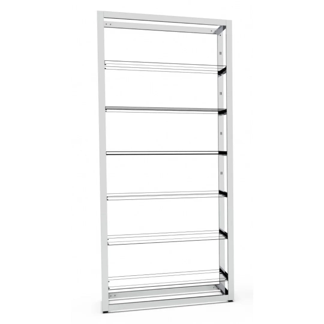Structure autoportante Bigshop 107 cm en version 6 rayons, finition chromée