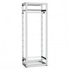 Système Bigshop H185 cm largeur 67 cm, configuration 2 rayons et 1 barre penderie, finition chromée