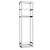 Système Bigshop 67 cm chromé, configuration 3 rayons et 1 barre penderie pour magasin