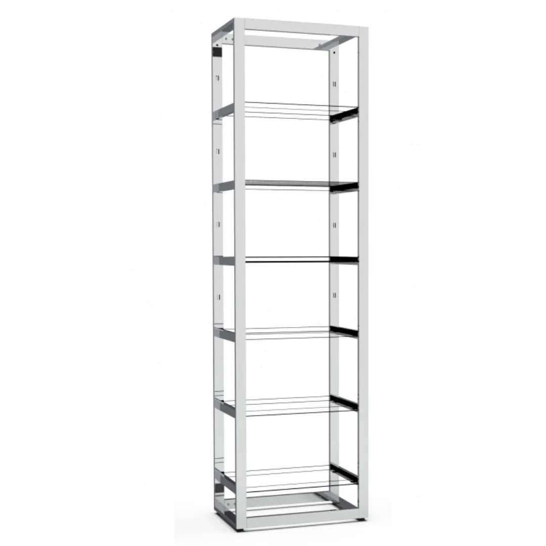 Structure autoportante Bigshop 67 cm 6 rayons finition chromée, agencement boutique