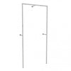 Détail du système d'agencement mural Triplo H 240 cm largeur 107,2 cm avec crémaillère intégrée