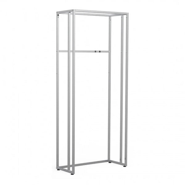 Système Triplo autoportant chromé grand format largeur 107,2 cm hauteur 246 cm