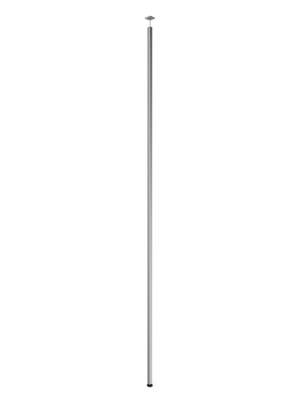 Système d’agencement sol-plafond Triplo H297 cm en acier, structure réglable 30×30 mm pour aménagement de boutique professionnel