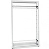 Système Bigshop H185 cm largeur 107 cm, configuration 2 rayons et 1 barre penderie, finition chromée