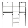Système d'agencement mural Triplo H 240 cm – aperçu des finitions chromé, noir, blanc, or et cuivre mat