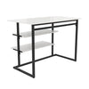 Table de présentation Triplo 127 cm noir mat avec 2 rayons et 1 barre penderie