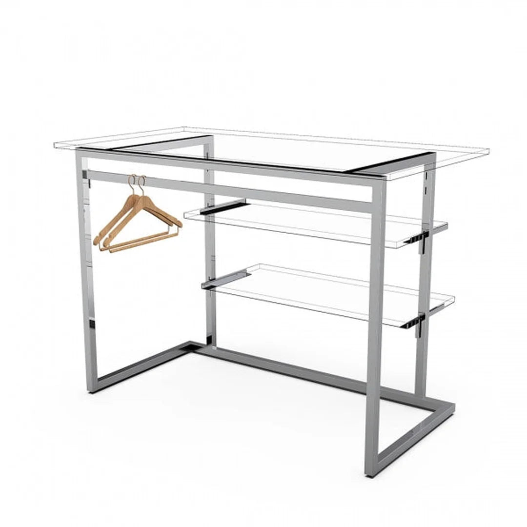Table de présentation Triplo 127 cm combinaison 2 rayons et 1 barre penderie