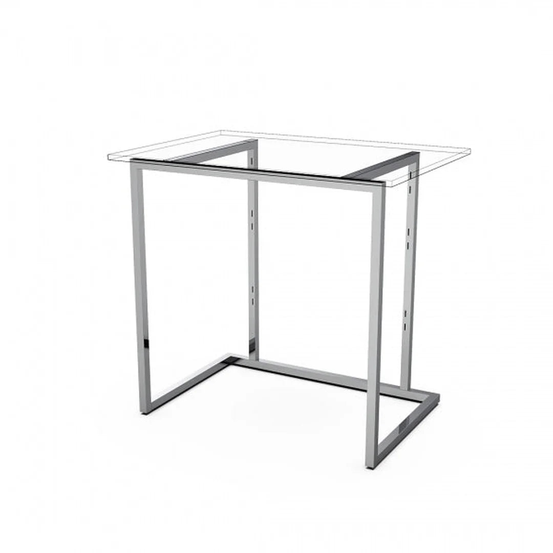 Table de présentation Triplo H 97 cm version simple, structure métal modulaire pour agencement de magasin