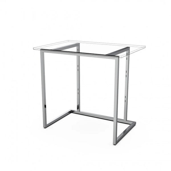 Table de présentation Triplo H 97 cm version simple, structure métal modulaire pour agencement de magasin