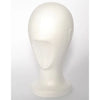 Tête de présentation unisexe finition brut blanc, hauteur 30 cm, tour de tête 50 cm