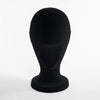 Tête de présentation unisexe floquée velours noir, hauteur 30 cm, pour bonnets et lunettes en vitrine