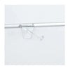 Transparenter Acryl-Blisterhaken mit Blisterware auf Lamellenwand