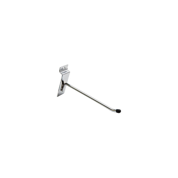 Tige porte-blister en métal pour panneau rainuré, disponible en 5 longueurs de 100 à 300 mm