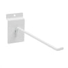Tige porte-blister pour panneau rainuré, finition blanche mate, longueurs 10, 20 et 30 cm
