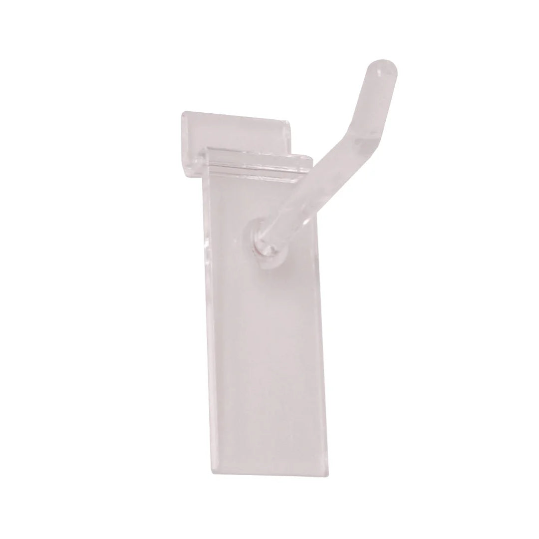 Acryl-Blisterhalter transparent für Lamellenwand, Detailansicht
