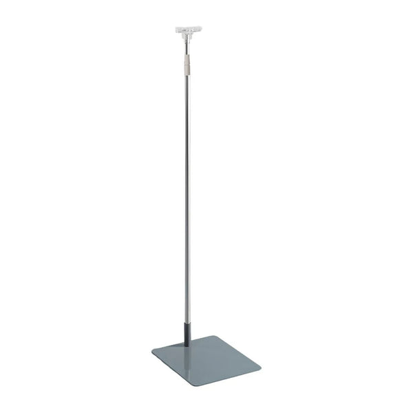 Tige télescopique pour cadre porte-affiche en aluminium gris, réglable de 83 à 151 cm, pour magasin