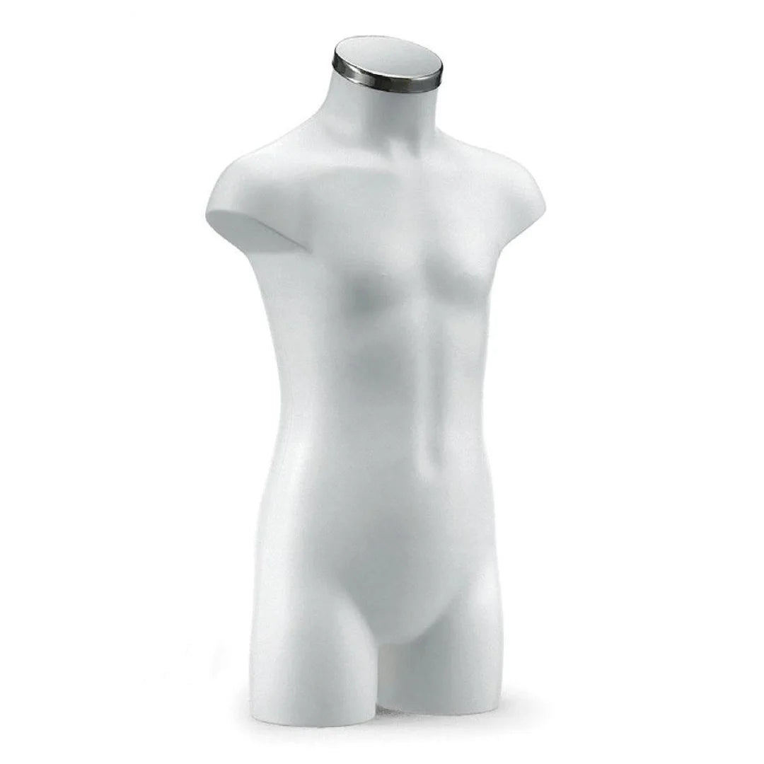 Torse mannequin enfant 3-5 ans Energy coloris blanc, présentation vêtements junior boutique