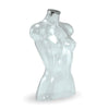 Torse femme 3/4 Energy transparent avec bouchon chromé, pour présentation collections féminines