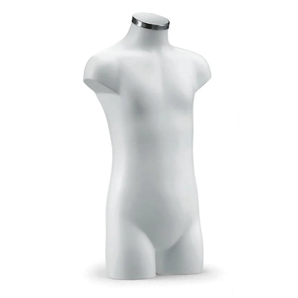 Torse mannequin enfant 6-9 ans coloris blanc, hauteur 65 cm, pour boutique prêt-à-porter junior
