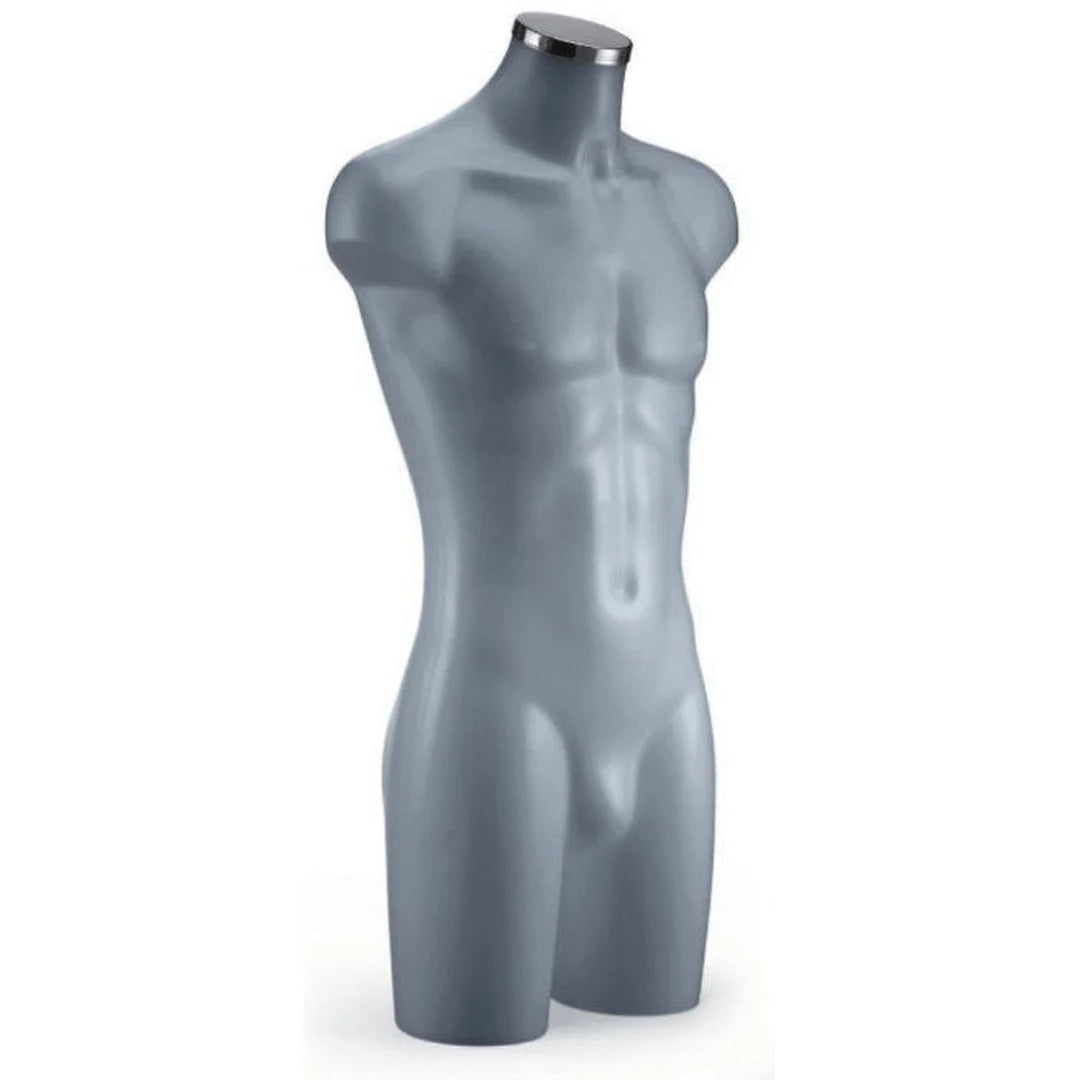 Torse mannequin homme 92 cm coloris gris, présentation collections masculines, gamme Energy