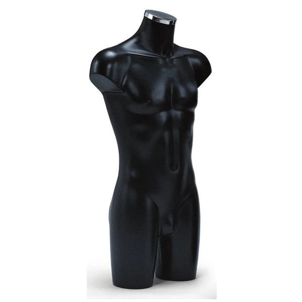 Torse mannequin homme 92 cm coloris noir, polypropylène lisse, gamme Energy
