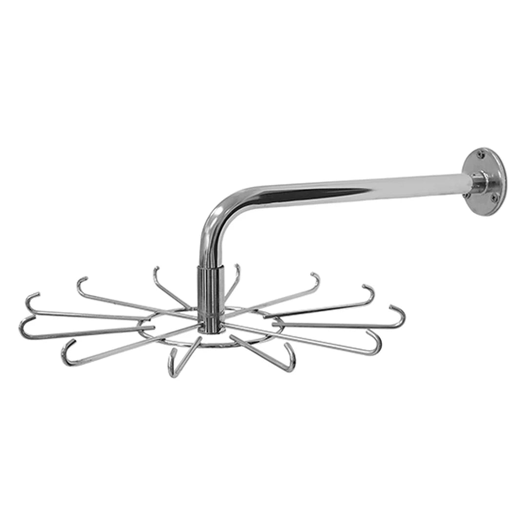 Tourniquet mural professionnel 10 tiges en métal chromé, diamètre 38 cm, pour magasin de bijoux ou accessoires