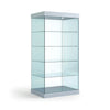 Vitrine armoire en verre 60cm de profondeur avec éclairage LED, étagères et portes verrouillable pour exposition professionnelle.