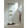 Vitrine armoire en verre trempé avec éclairage LED, coloris Wengè, largeur 60 cm