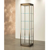 Vitrine colonne TM-45V avec éclairage LED intégré et finition bronze anodisé.