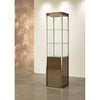 Vitrine colonne TM-45VM finition bronze anodisé avec vitrine supérieure et rangement intégré