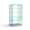 Vitrine armoire en verre 60cm de profondeur avec étagères et portes verrouillable pour exposition professionnelle.