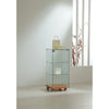 Vitrine commode en verre trempé avec structure bois pour magasin ou bijouterie