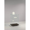 Vitrine commode verre trempé finition Wengè 60 × 40 × h 90 cm — vue de face