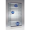 Vitrine en verre haute avec 5 étagères pour exposition de produits en magasin