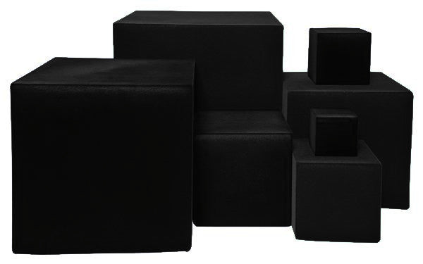 floqué noir présentoir cube beflockt schwarz anzeigen würfel