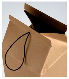 Ditta Display Retail Solutions - emballage brique carton kraft recyclé Verpackung in Form eines Ziegels aus recycelter Kraftpappe recycled brick kraft carton packaging