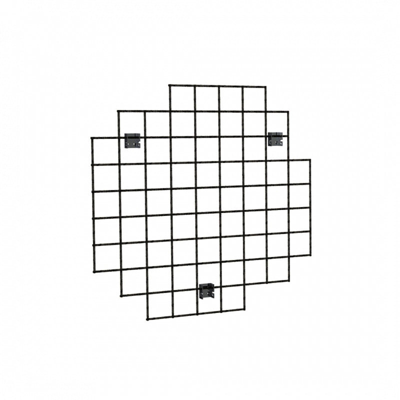 DittaDisplay grille fixation murale ou plafond 90x90cmnoir mat carrés 10x10cm wall or ceiling mounted grid matte black squares 10x10 Wand- oder Deckenmontagegitter mattes Schwarz Quadrate 10x10
