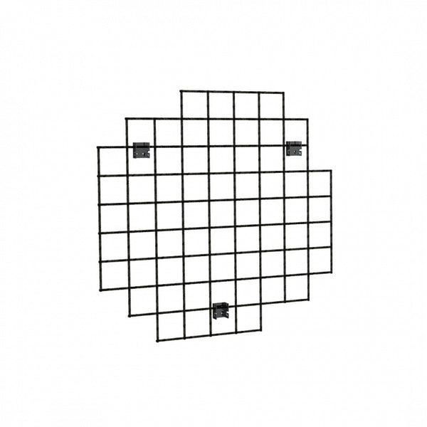 DittaDisplay grille fixation murale ou plafond 90x90cmnoir mat carrés 10x10cm wall or ceiling mounted grid matte black squares 10x10 Wand- oder Deckenmontagegitter mattes Schwarz Quadrate 10x10