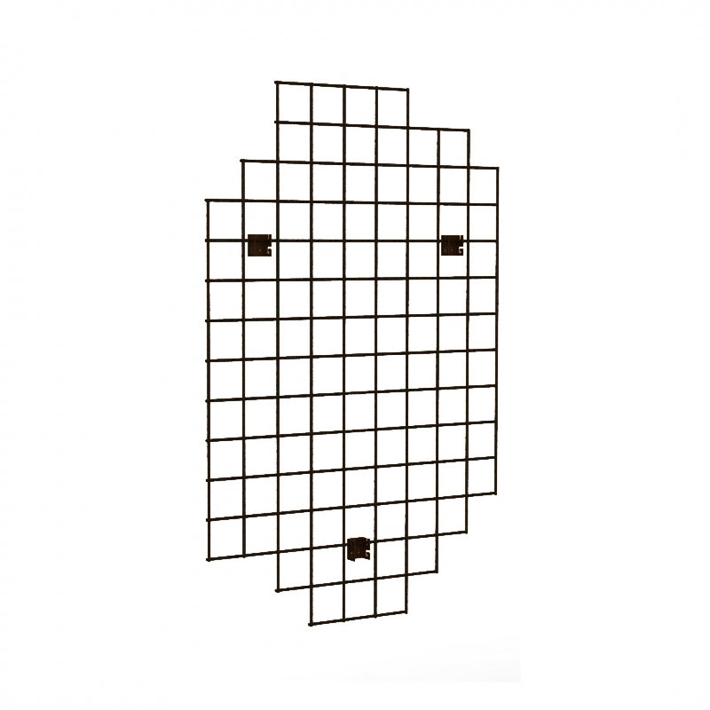 DittaDisplay grille fixation murale ou plafond 90x140cmnoir mat carrés 10x10cm wall or ceiling mounted grid matte black squares 10x10 Wand- oder Deckenmontagegitter mattes Schwarz Quadrate 10x10
